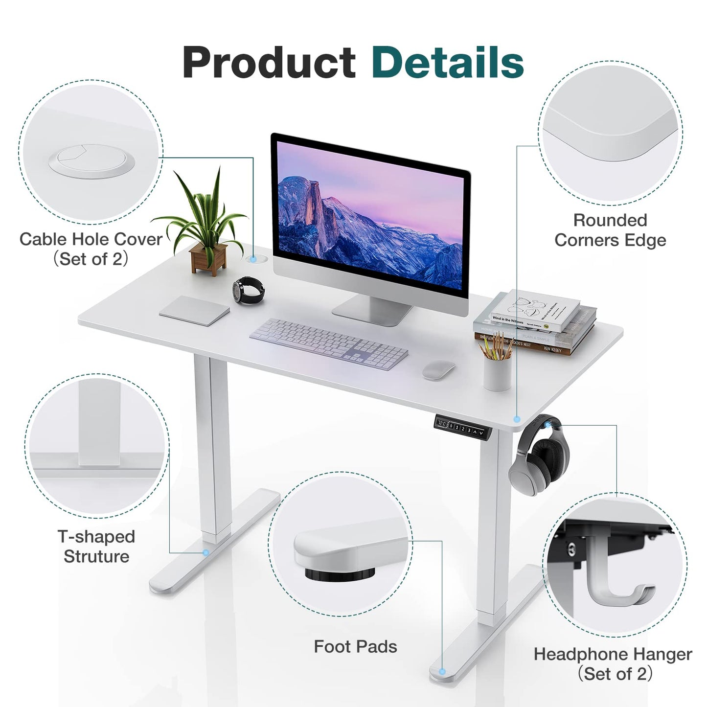Electric Adjustable Standing Desk with Memory Controller