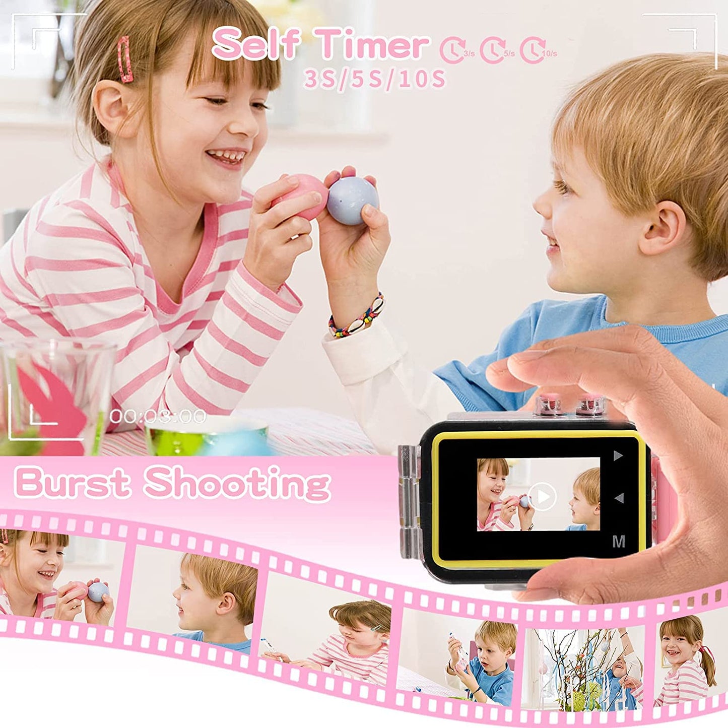 Kids Waterproof 1080P Camera for Outdoor Fun