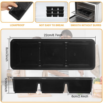 3 Compartment Meal Prep Containers with Lids