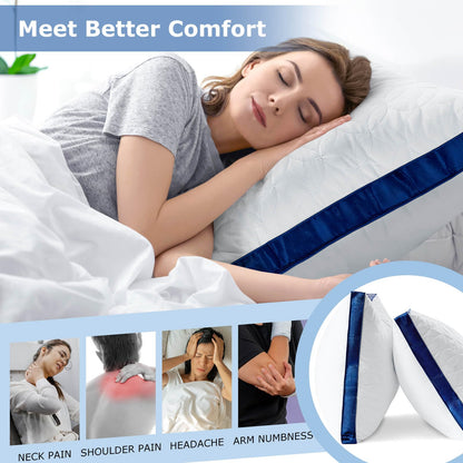 2 Pack Cooling Bed Pillows for All Sleepers