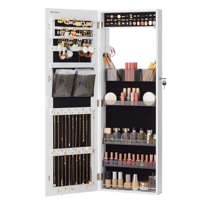 SONGMICS Wall-Mounted Jewelry Cabinet with Mirror