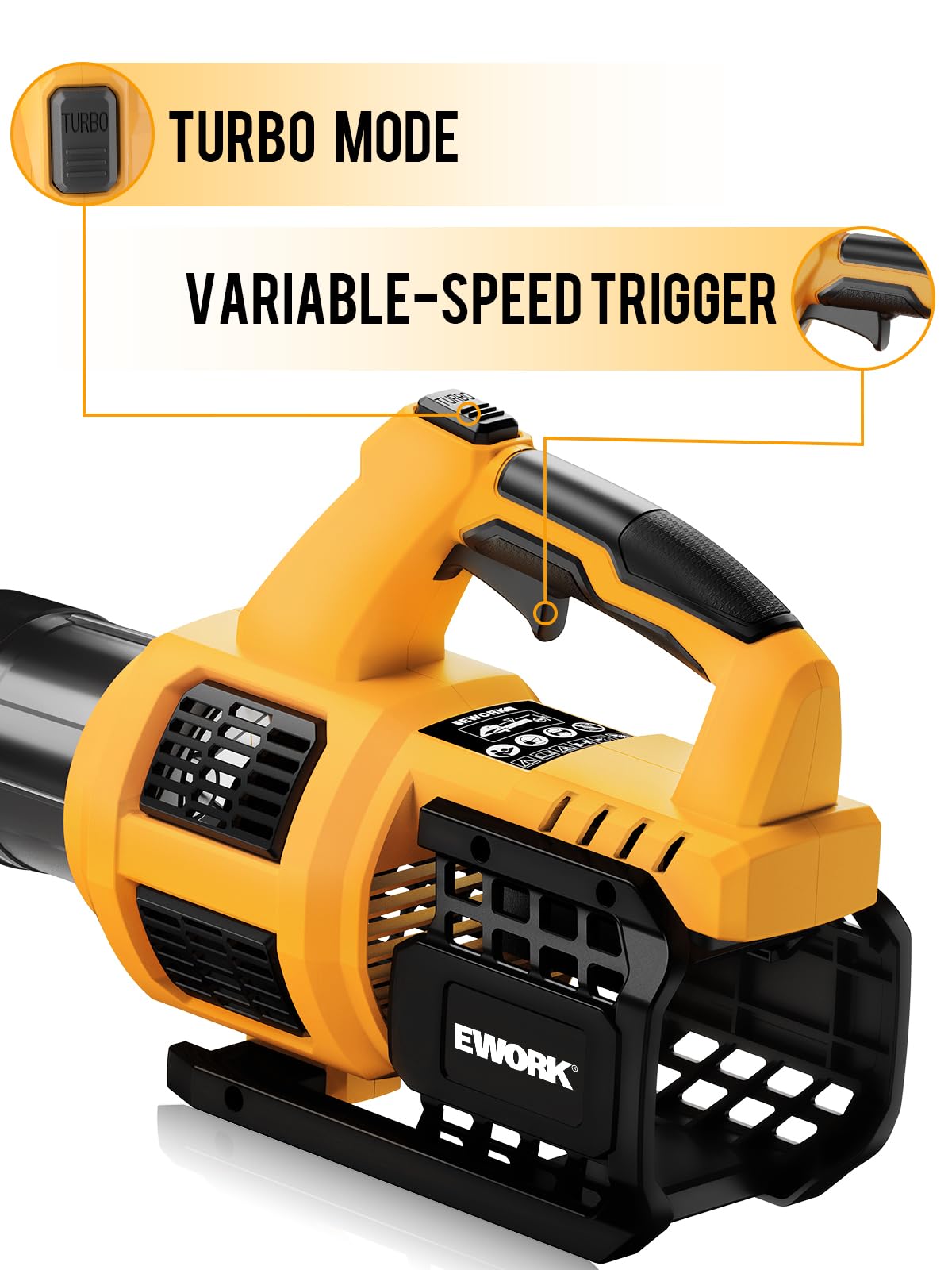 EWORK Cordless Leaf Blower with Batteries & Charger