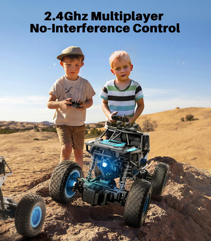 DoDoeleph Remote Control Truck, 1/20 Scale RC Cars for for Boys, Off Road Electric Car Truck Toys All Terrains Rechargeable Hobby Crawler for Kids