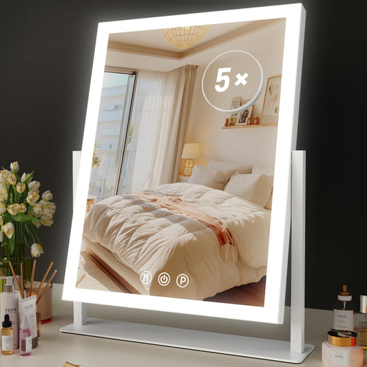 Hollywood Vanity Makeup Mirror with Lights and Magnification
