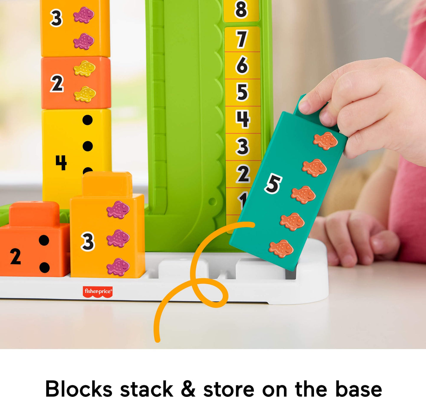 Fisher-Price Counting Alligator Stacking Blocks Toy