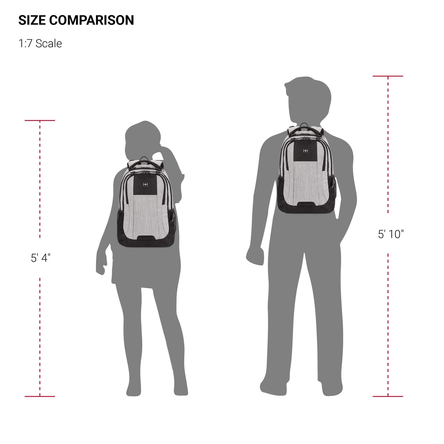 SwissGear 18-Inch Laptop Backpack in Heather Grey