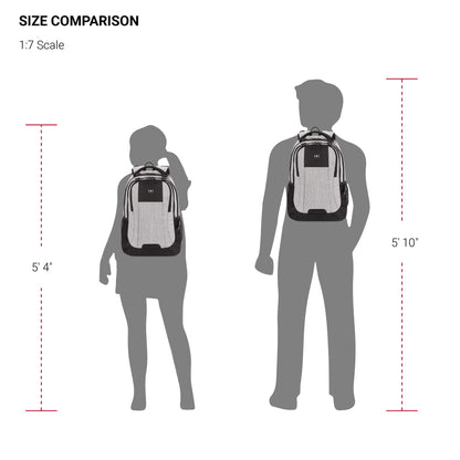 SwissGear 18-Inch Laptop Backpack in Heather Grey