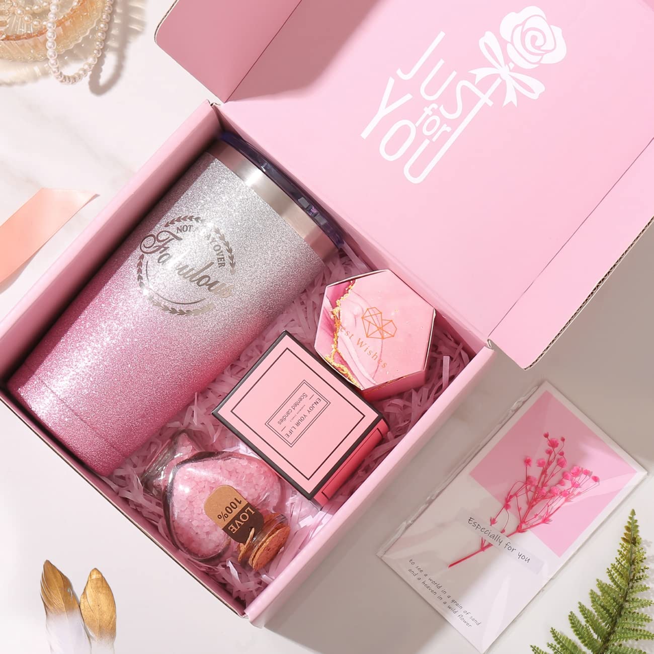 EUASOO Womens Gifts for Christmas, Valentines Day Gifts for Her Wife Girlfriend, for Mom from Daughter, Self Care Spa Gift Baskets for Women, Birthday Gifts for Women, Best Friend, Sister
