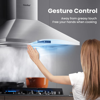 30 Inch COMFEE' Range Hood with Gesture Control
