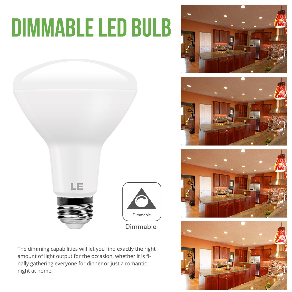 8 Pack Dimmable LED Flood Light Bulbs