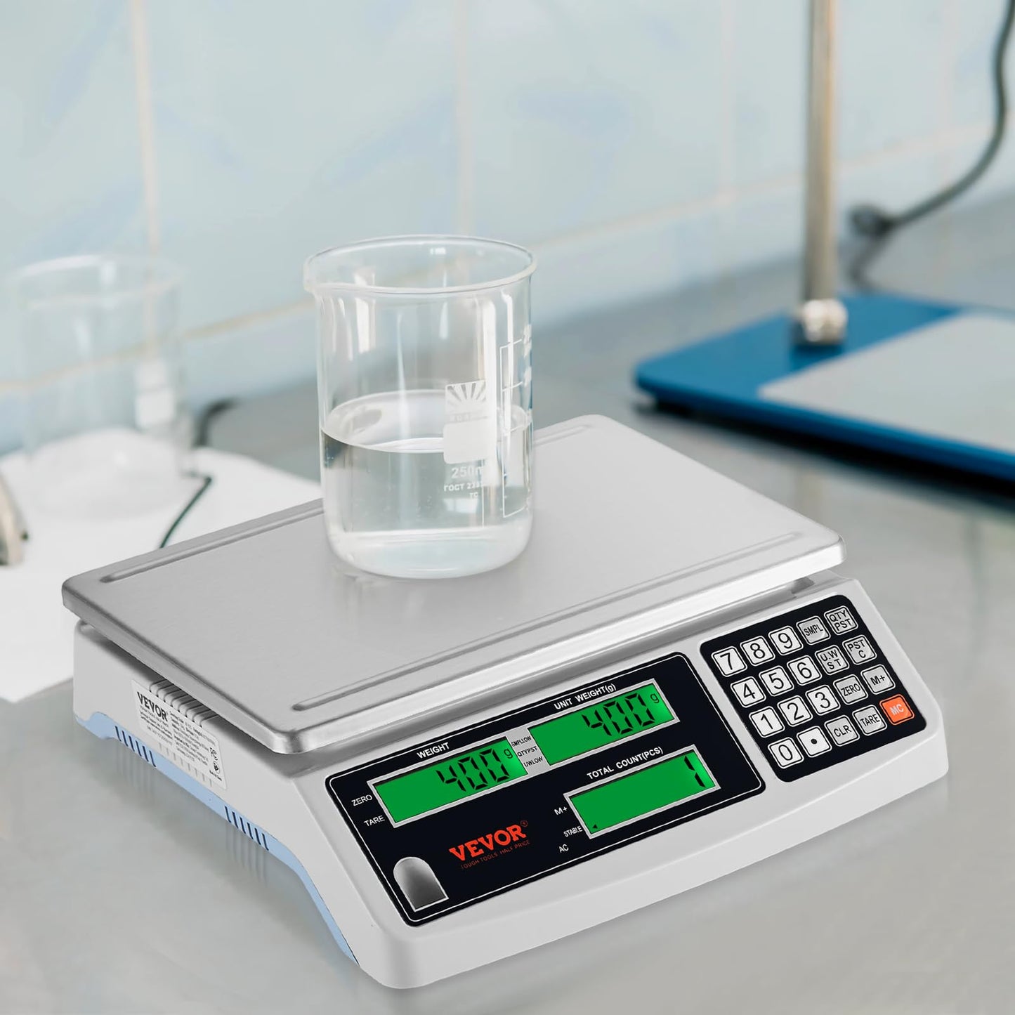 VEVOR Industrial Counting Scale, Digital Scale for Parts and Coins, Electronic Gram Scale Inventory Piece Counting Scale Kitchen Jewelry Counting Scale with 3 LCD Screens 30 kg x 1 g, g/kg/lb Units