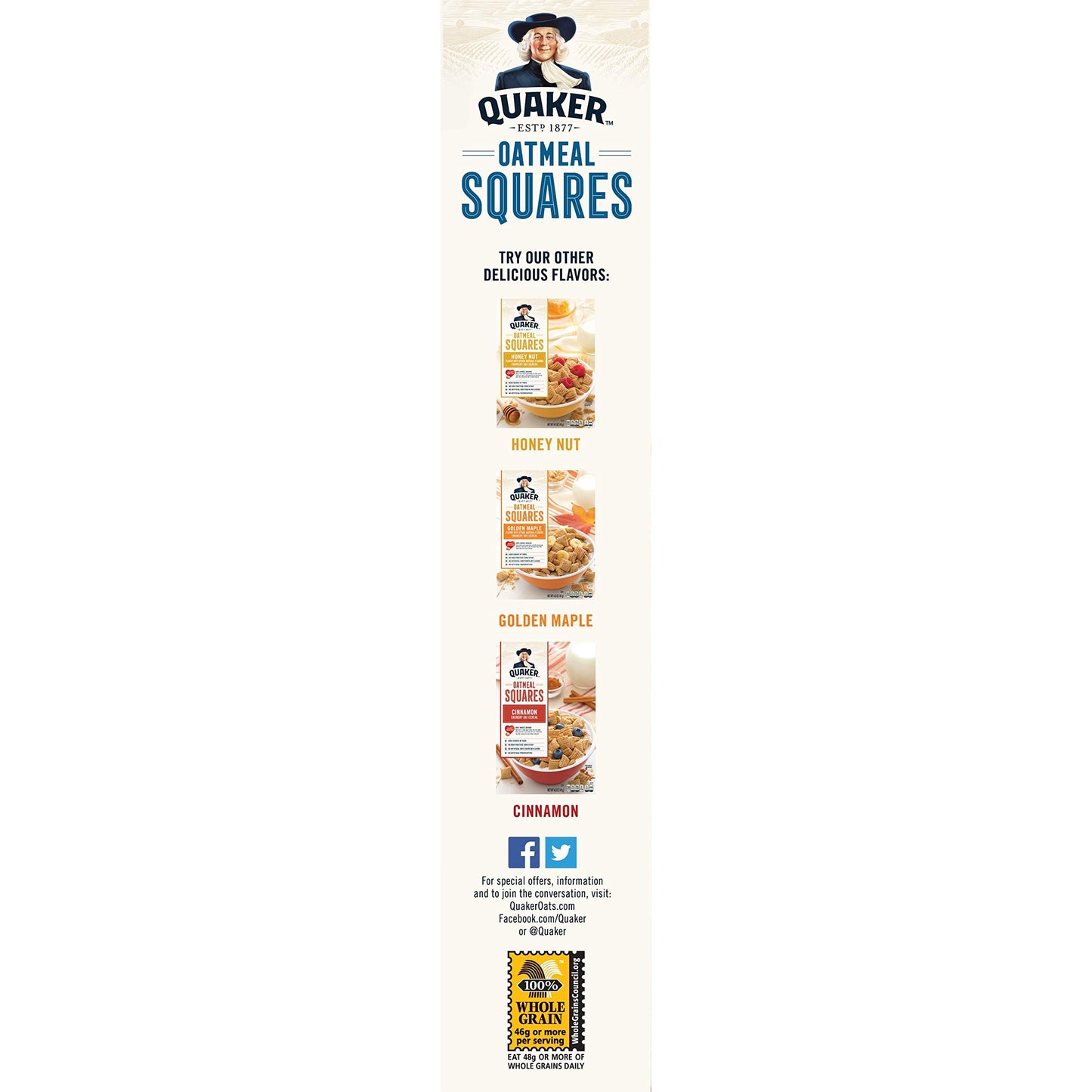 Quaker Oatmeal Squares, Brown Sugar Cereal 3-Pack