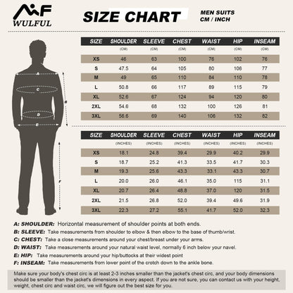 Men's 2 Piece Slim Fit Suit Set WULFUL