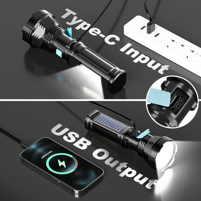 Rumiom Rechargeable LED Flashlight with Strobe Light