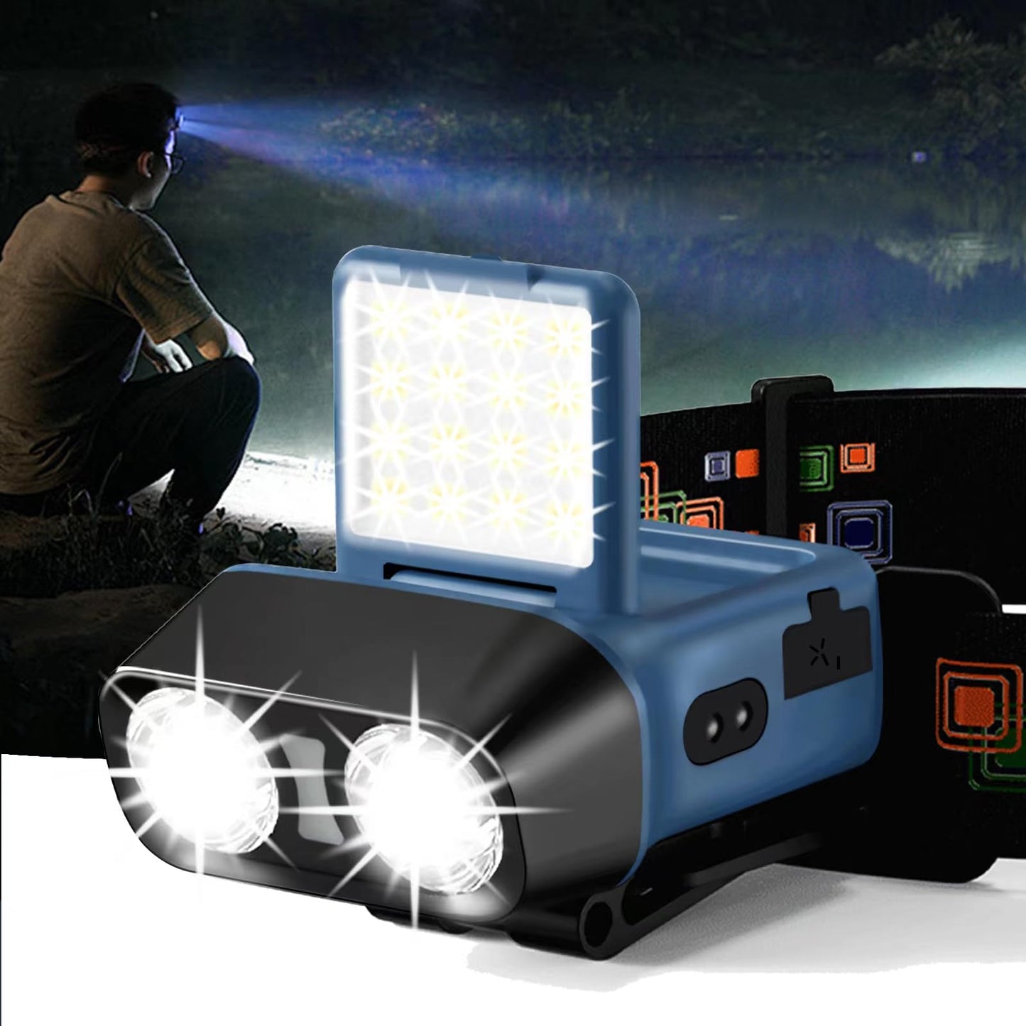 1200LM USB Rechargeable LED Headlamp for Outdoor Use