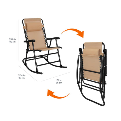 Folding Reclining Lounge Rocking Chair by Amazon Basics