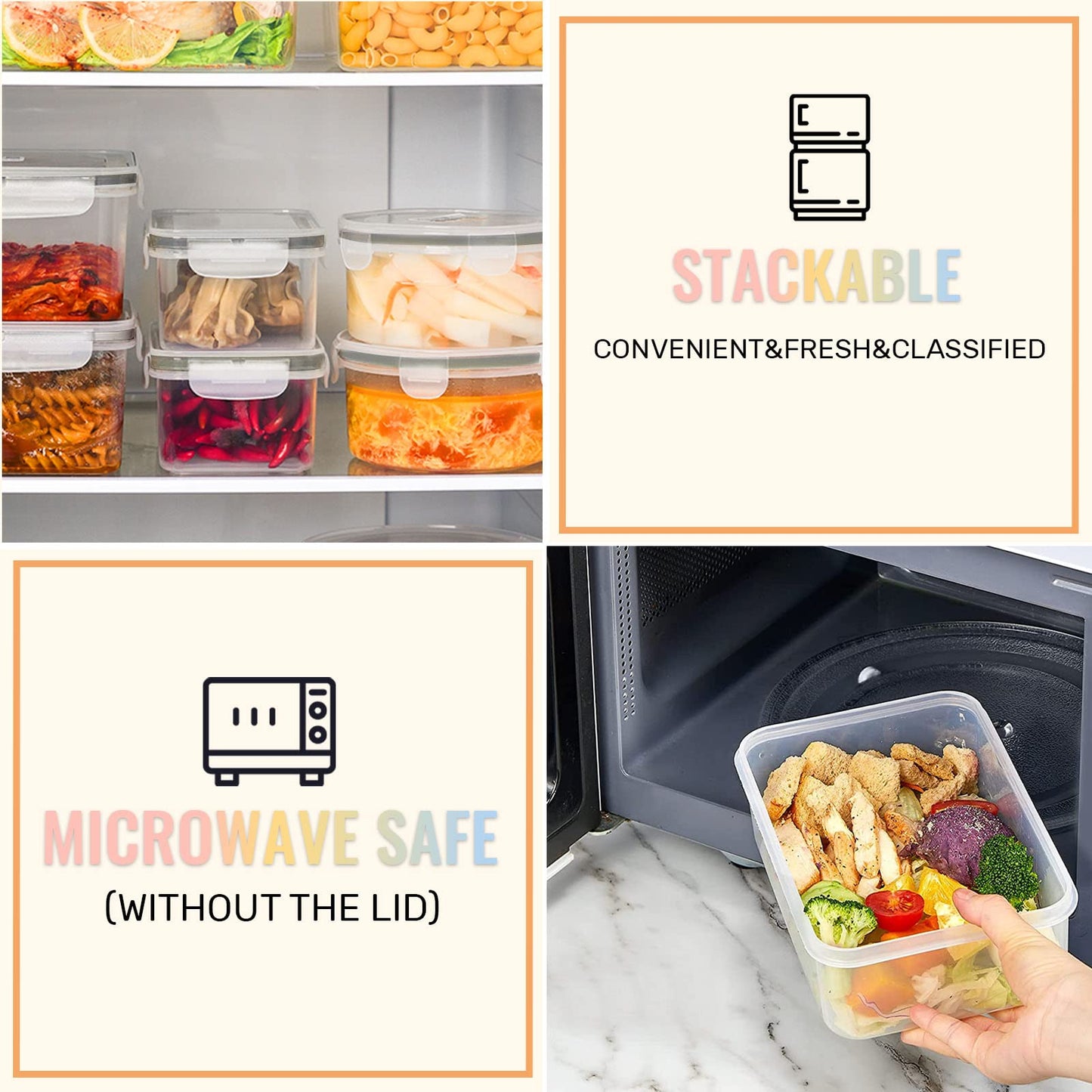 18 Pack FILTA Airtight Food Storage Containers