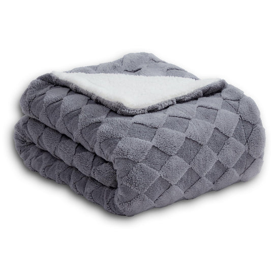 Serenhom Warm Sherpa Fleece Throw Blanket 50x60