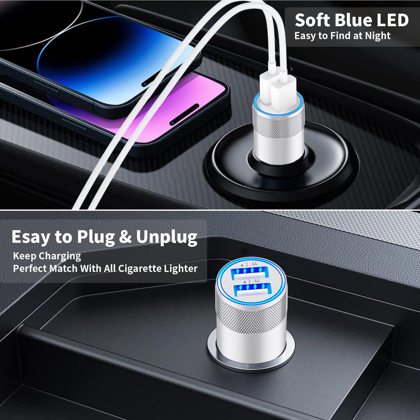 Braveridge Dual USB Fast Car Charger 4.8A