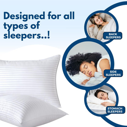 2 Pack Snorbo Comfortable Queen Size Pillows