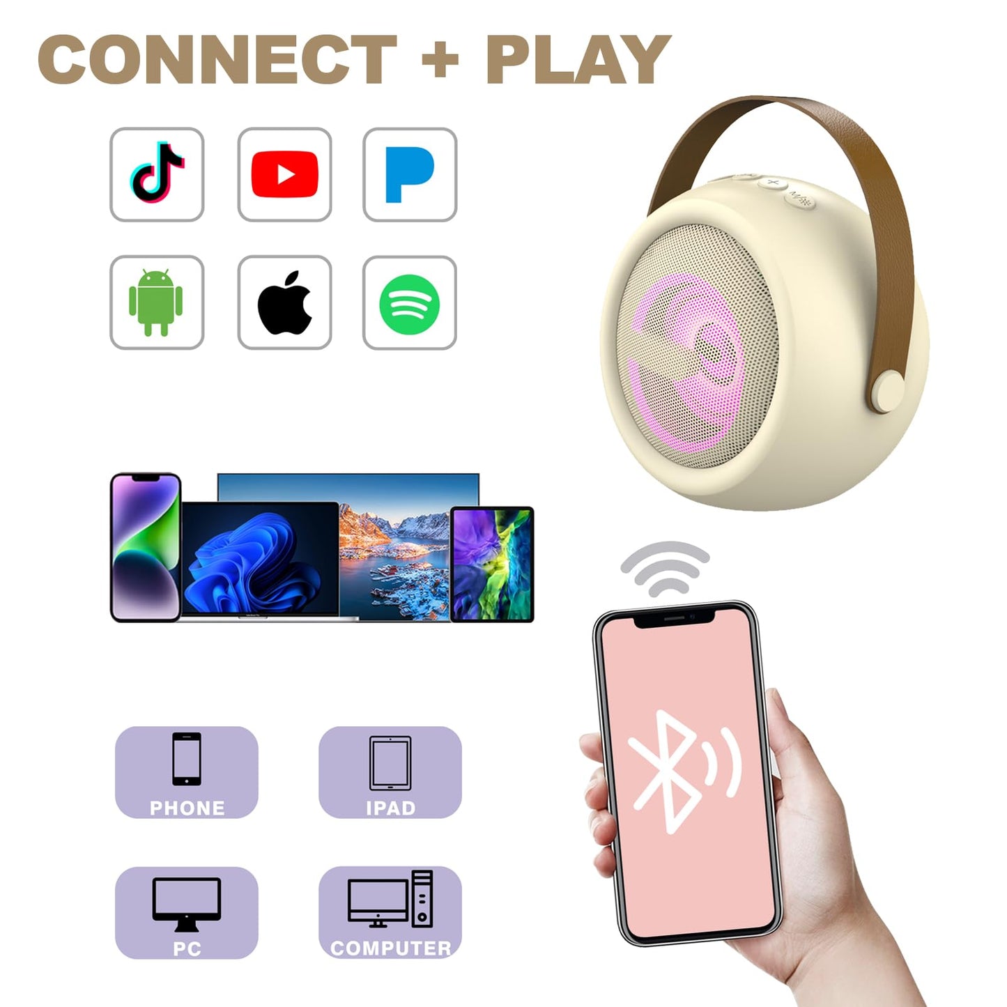 Kids Karaoke Machine with Wireless Microphone