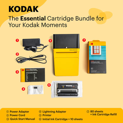 90 Sheets KODAK Instant Photo Printer Bundle