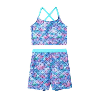 PATPAT Girls 2-Piece Tankini Swimsuit Set