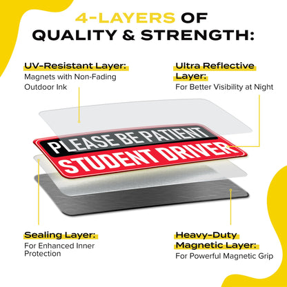 Student Driver Magnet - Please Be Patient Sign