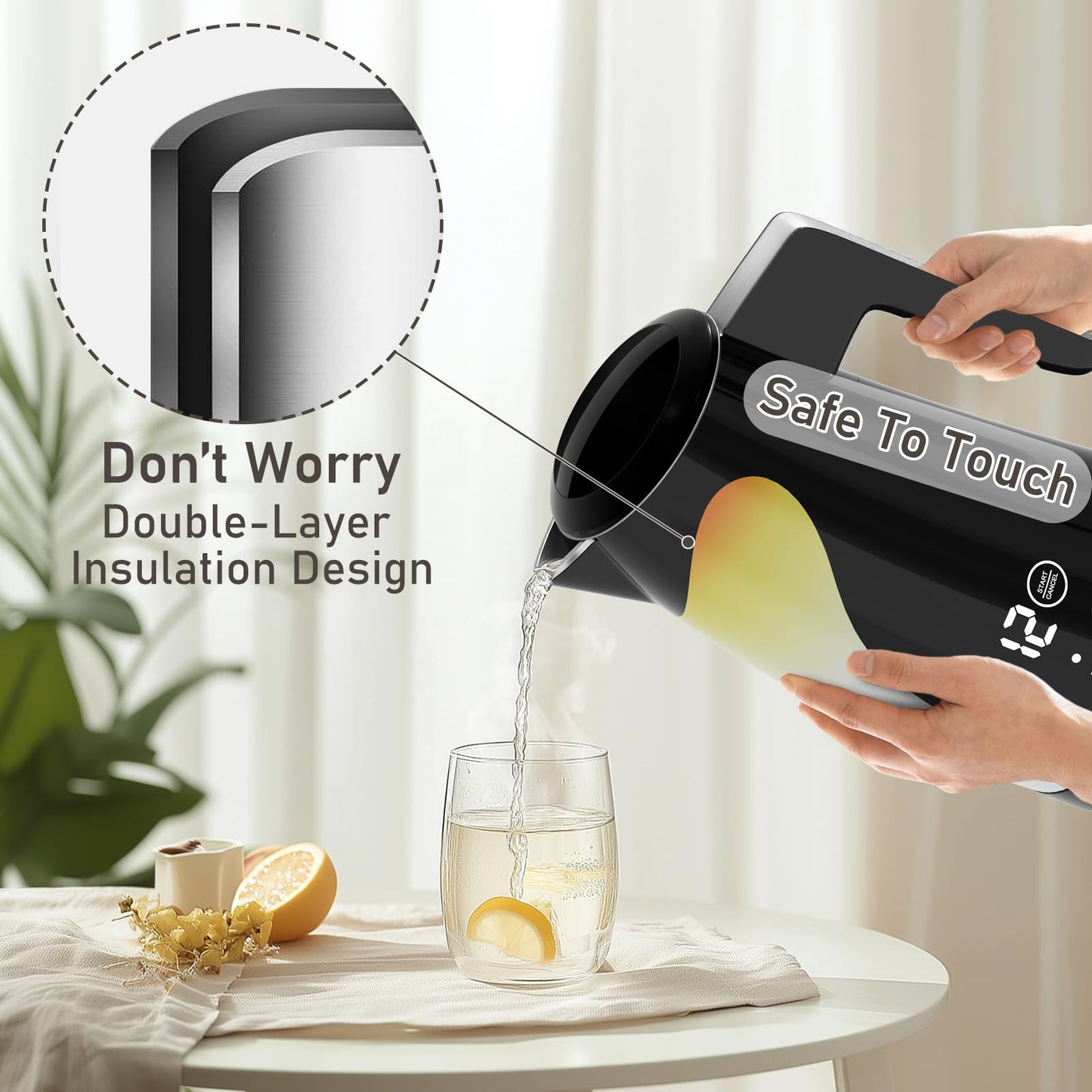 Electric Kettle with 5 Temp Presets and Keep Warm