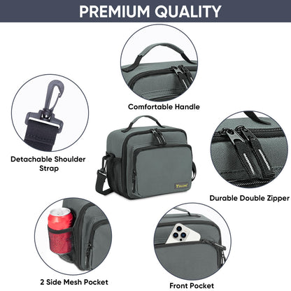 Insulated Lunch Bag with Adjustable Shoulder Strap