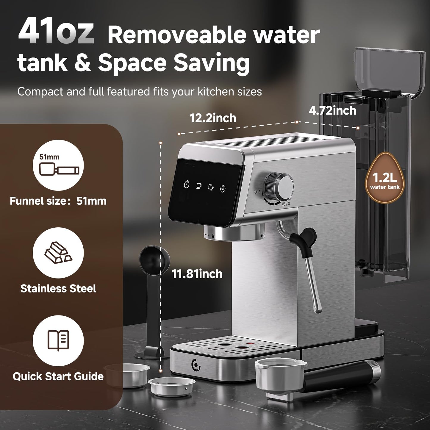 Espresso Machine with 20Bar Pressure System