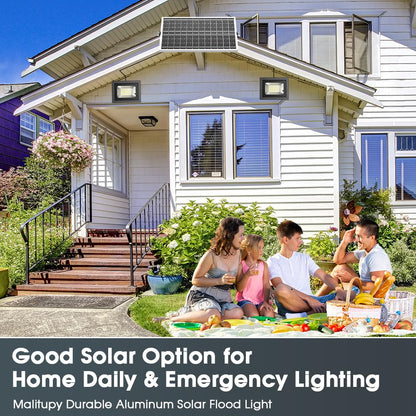Solar Flood Lights with Remote - 2 Pack