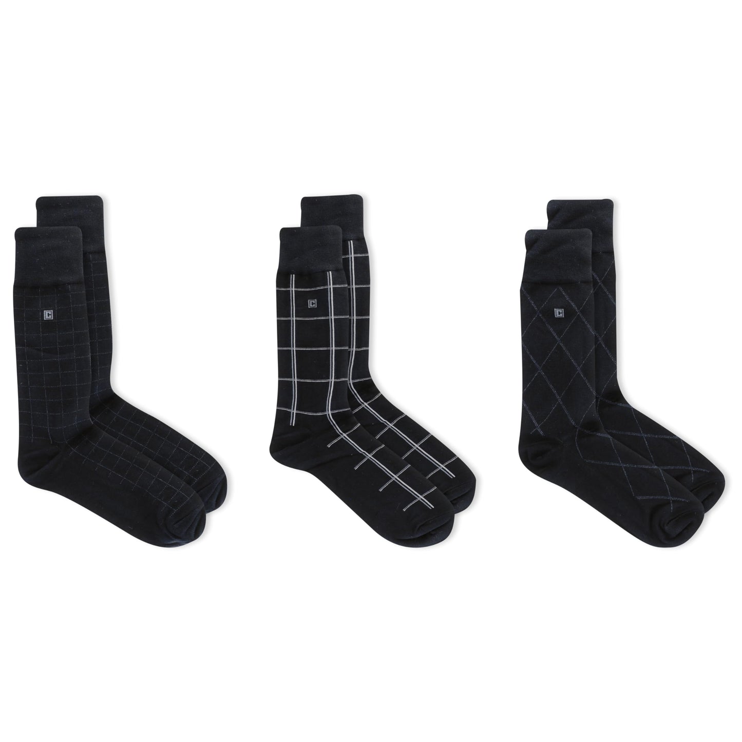3 Pair Chaps Men's Classic Dress Socks