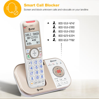 AT&T Bluetooth Cordless Phone with Answering Machine