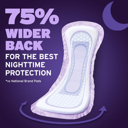 Poise Overnight Incontinence Pads, 36 Count