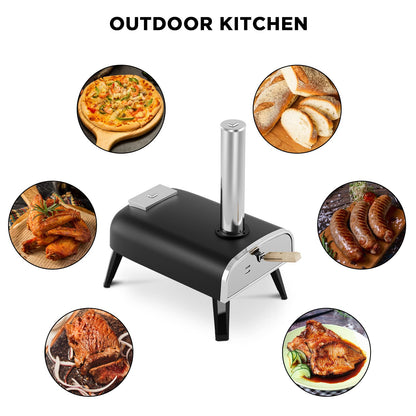 Outdoor 12" Wood Fired Pizza Oven Portable