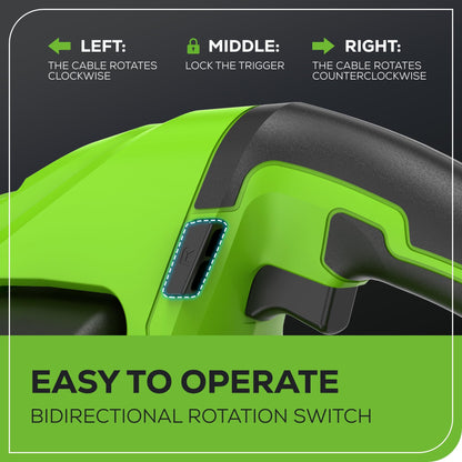 Greenworks Cordless Drain Auger with Battery & Charger
