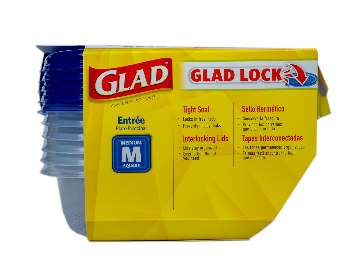 Glad 5-Pack Food Storage Containers, 25 Ounces