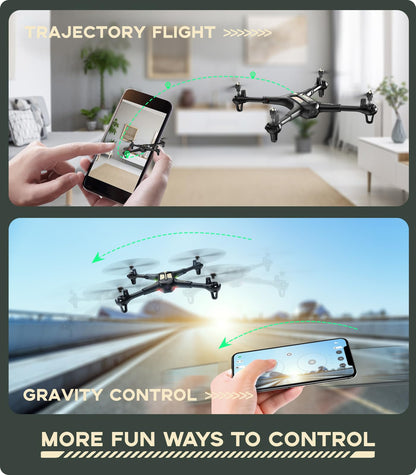 Drone with Camera, SYMA X600W Foldable 1080P FPV Camera Drones for Adults Kids Remote Control Quadcopter Gift Toys for Boys Girls with Altitude Hold, Headless Mode, One Key Start, 3D Flips 2 Batteries