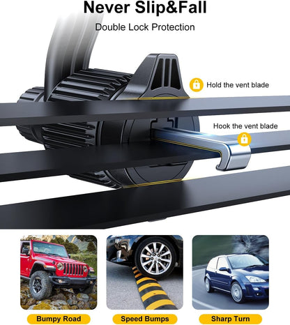 Rorhxia Fits MagSafe Car Mount, [20 Strong Magnets][Never Blocking Vent, Enjoy Comfort of A/C] Magnetic Phone Holder for Car Universal Extension Vent Clip Car Phone Holder Fit for iPhone 15 Pro Max