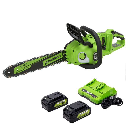 Greenworks 48V Brushless Cordless Chainsaw with Batteries