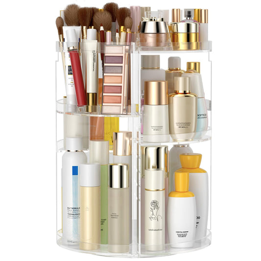 360-Degree Rotating Makeup Organizer with 7 Layers