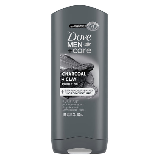 DOVE MEN + CARE Charcoal Clay Body Wash, 13.5 oz