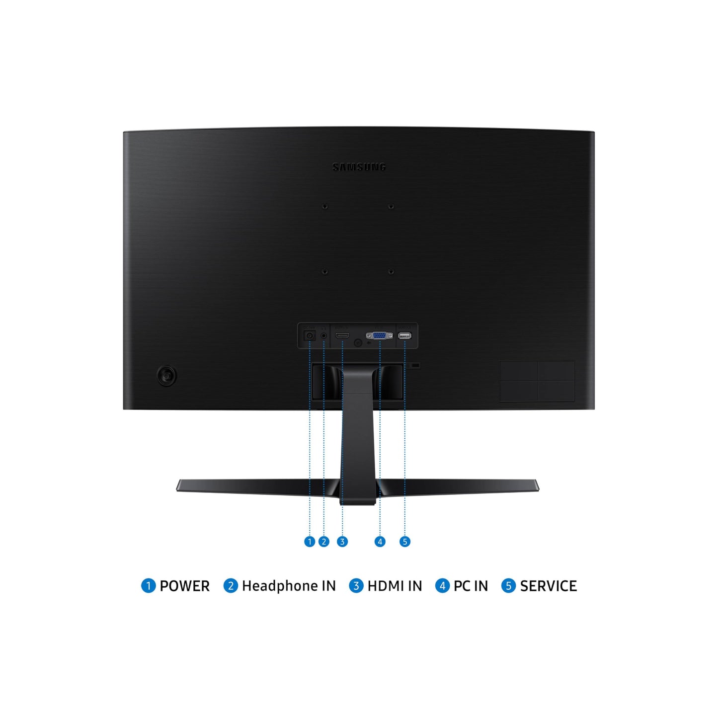 SAMSUNG 24" Essential S3 (S36GD) Series FHD 1800R Curved Computer Monitor, 100Hz, Game Mode, Advanced Eye Comfort, HDMI and D-sub Ports, LS24D366GANXZA, 2024