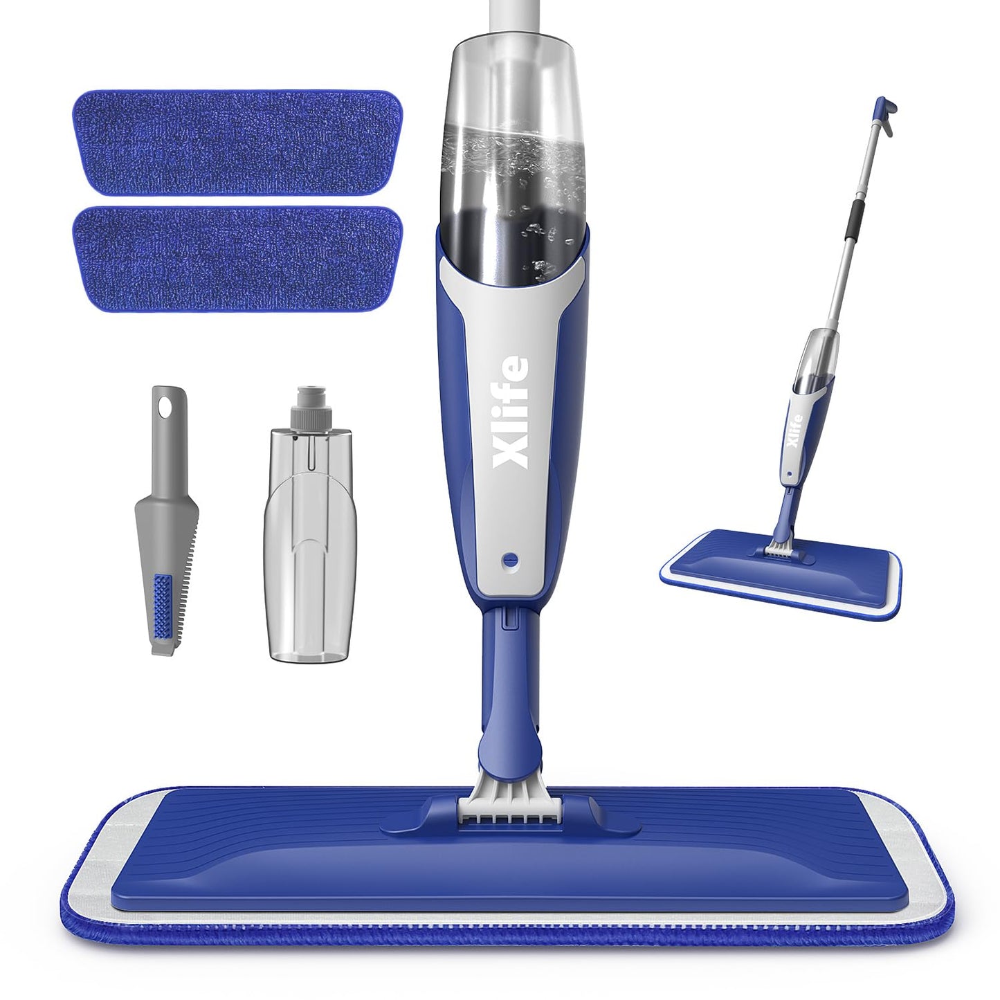 Spray Mop with Refillable Bottle and Microfiber Pads