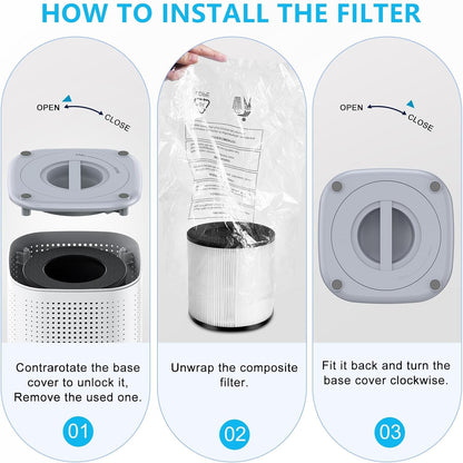 Tailulu H13 HEPA Air Purifier for Large Rooms Up to 1500ft²