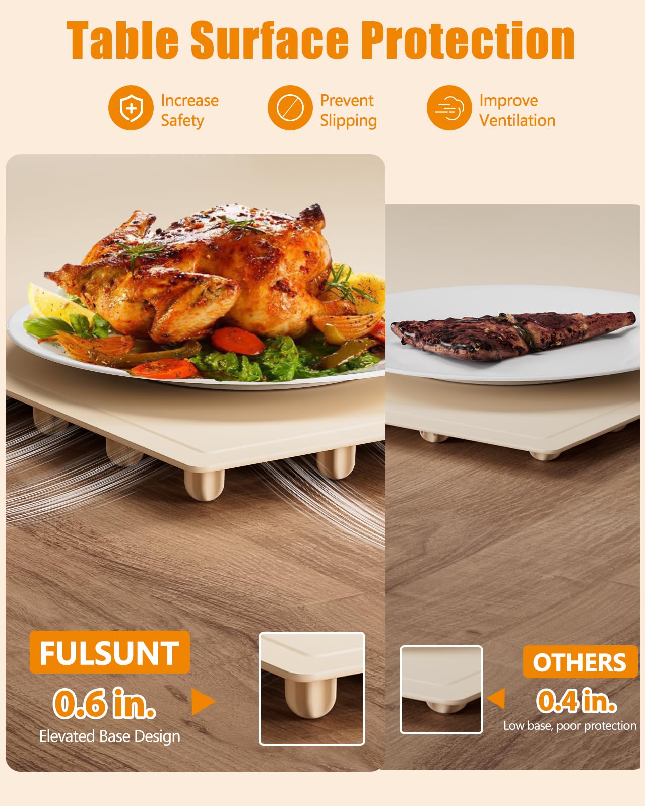 Electric Warming Tray with 3 Temperature Settings