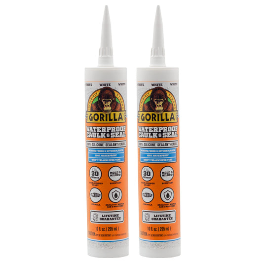 Gorilla Waterproof Silicone Sealant - 10oz Pack of 2