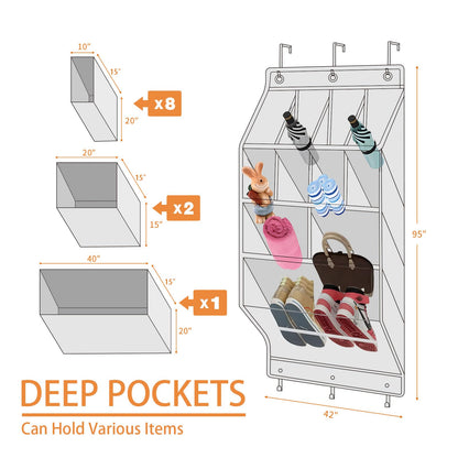 Over the Door Shoe Organizer with 11 Pockets