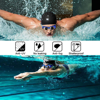 EXP VISION Adult Swim Goggles, Anti Fog Women Swimming Goggles Men No Leaking Triathlon Water Goggles